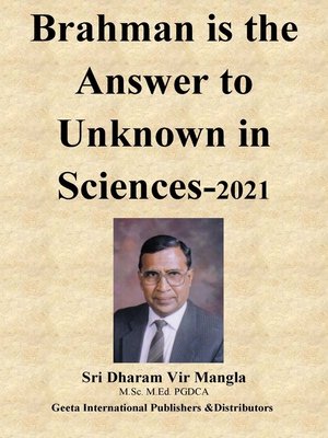cover image of Brahman is the Answer to Unknown in Sciences 2021